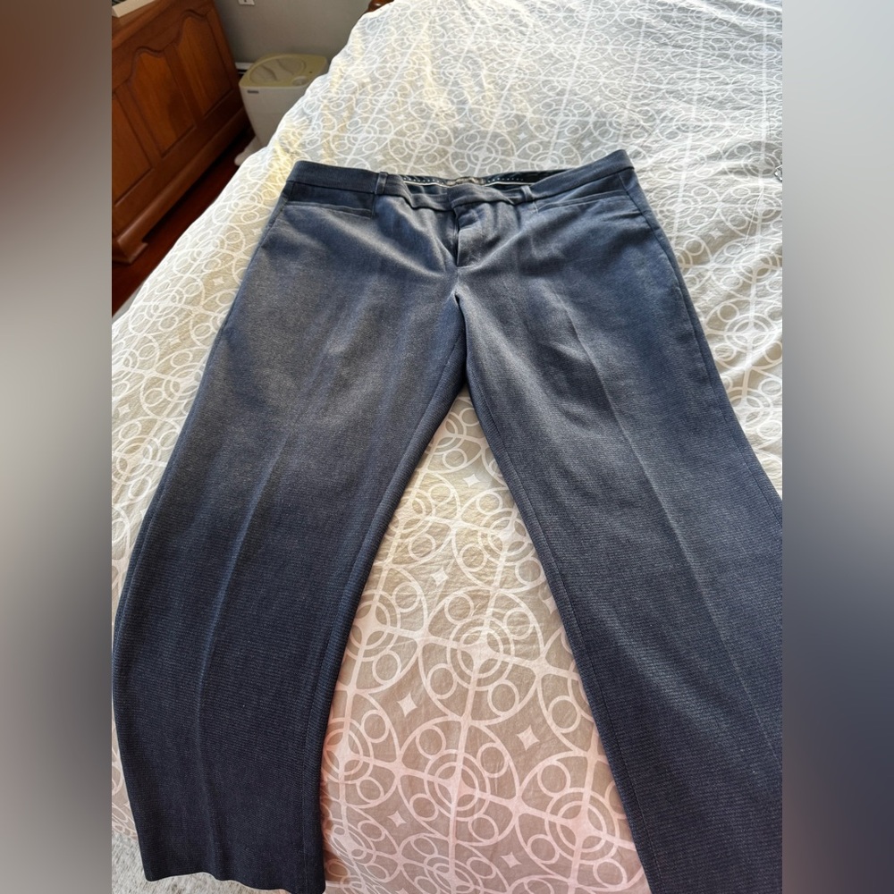 Denim colored dress pants that can be worn all four seasons